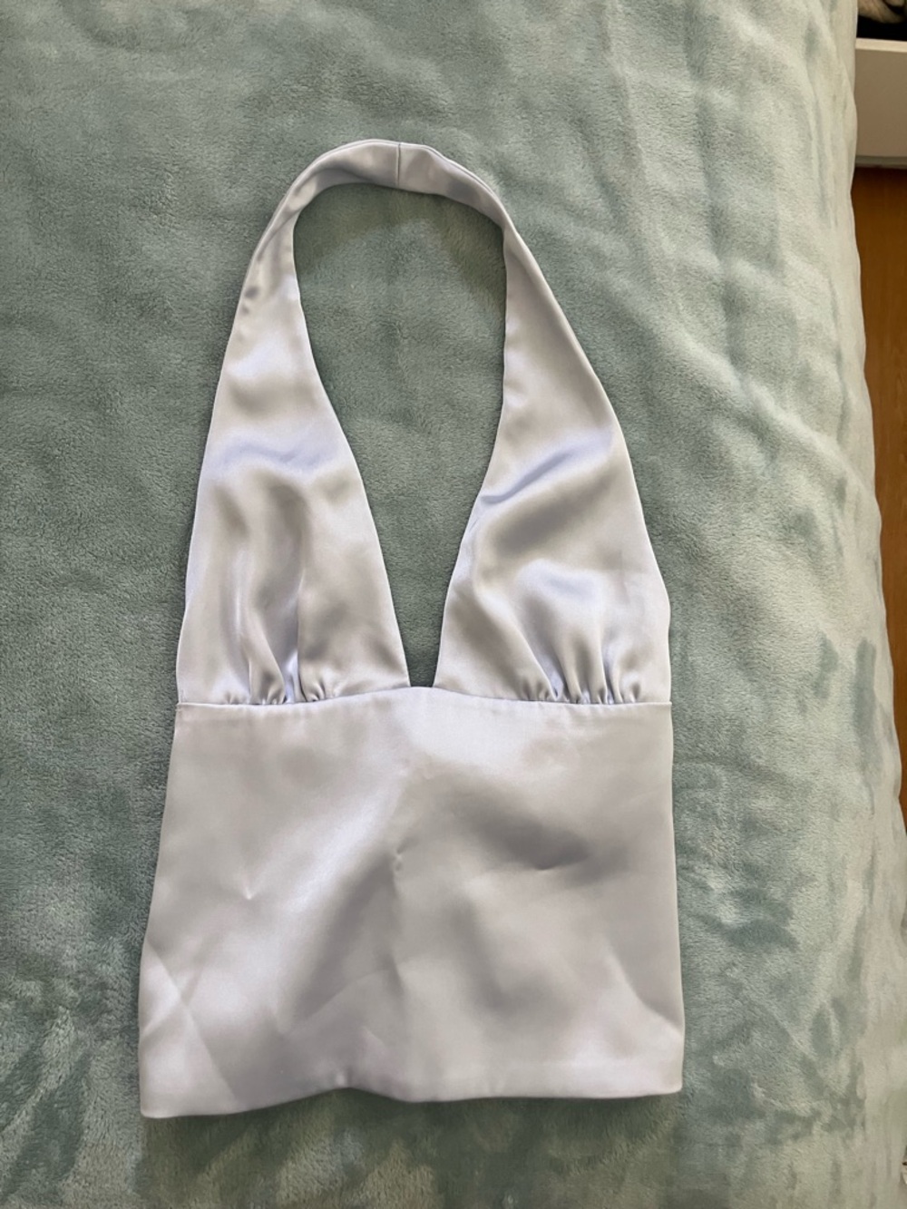 Zara Satin Mini Halter Bag in Light Lavender